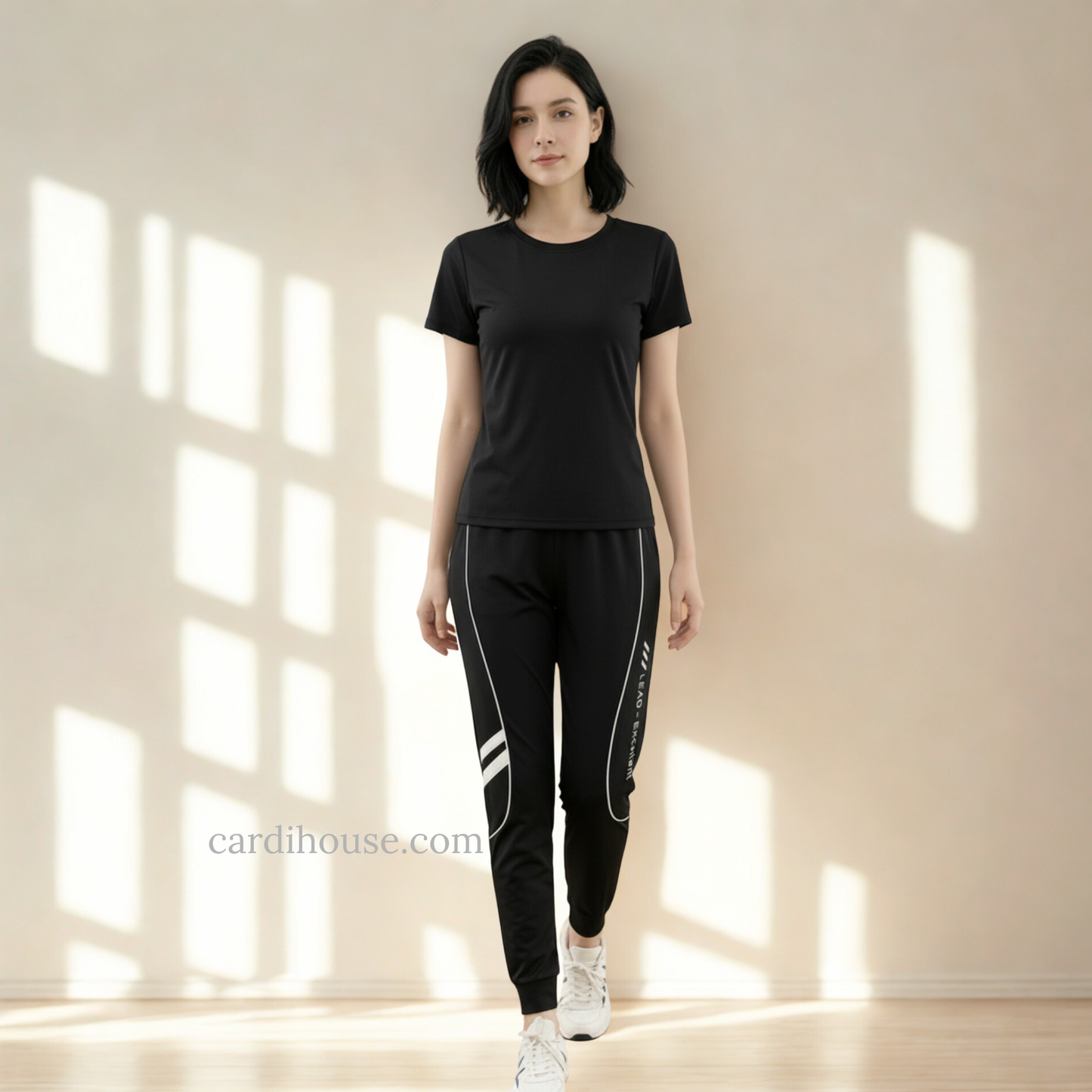 SET JOGGER CHẠY BỘ THỂ THAO NỮ ĐEN CH-GY006