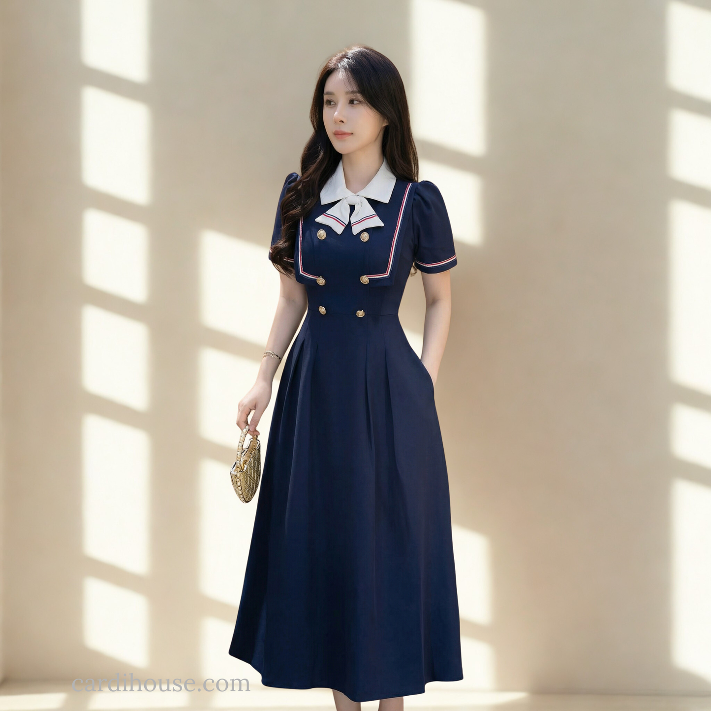 ĐẦM THIẾT KẾ DÁNG DÀI SANG TRỌNG CH-DR005