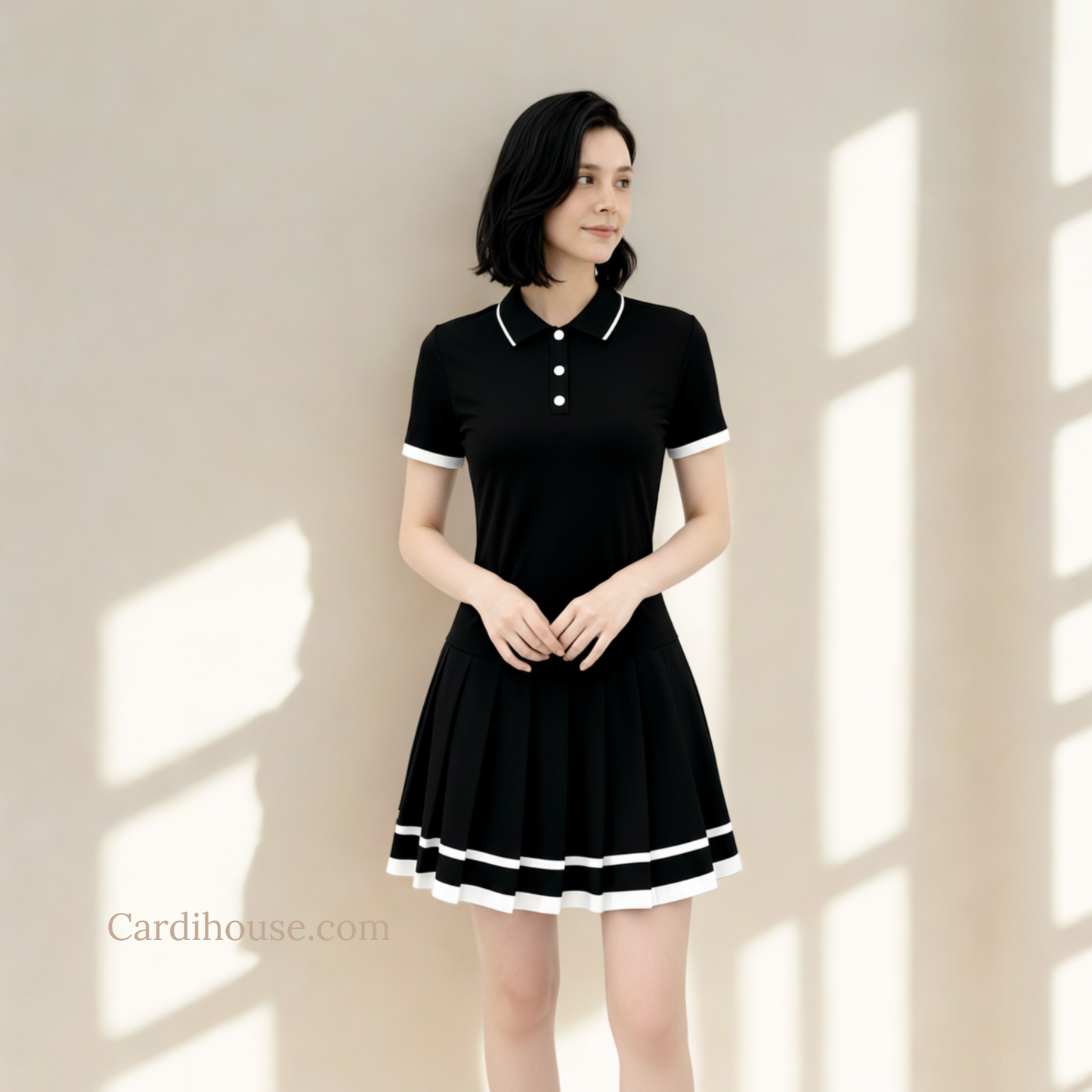 SET VÁY RỜI THỂ THAO NỮ MÀU ĐEN CH-PK002