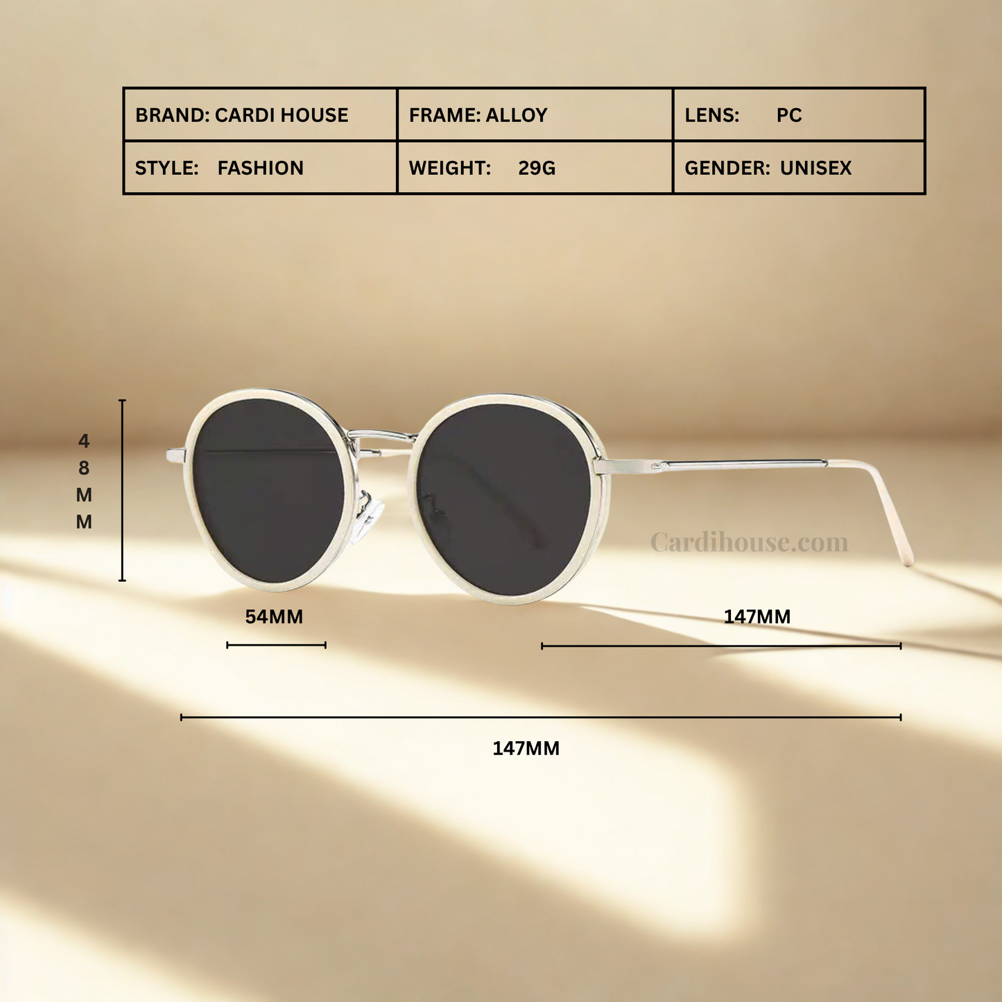 KÍNH  MÁT NỮ THỜI TRANG CARDI LUNAR SHADE