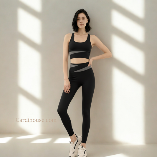 SET ĐỒ THỂ THAO NỮ MÀU ĐEN  CH- GY005