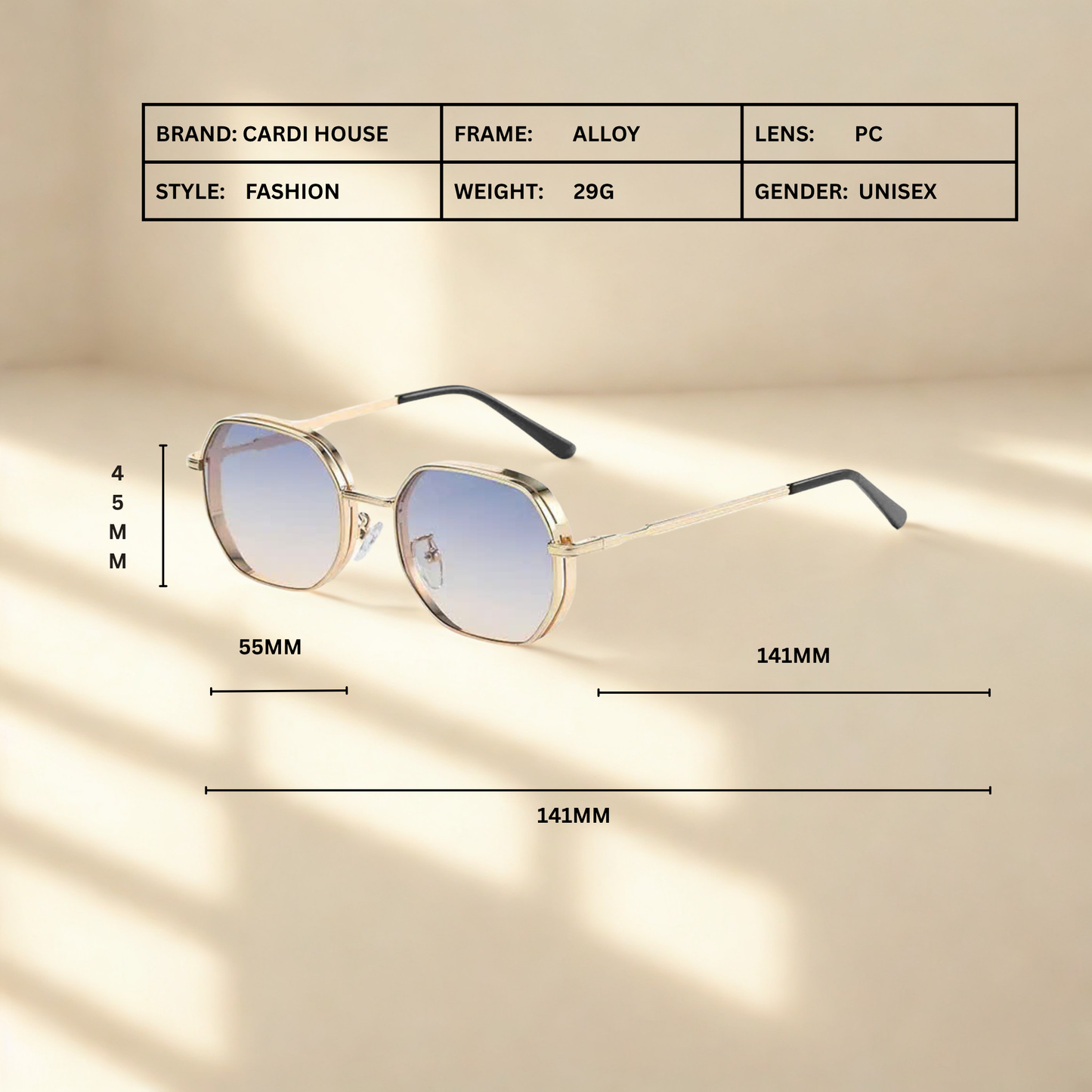 KÍNH MẮT THỜI TRANG CARDI CRYSTAL SKY