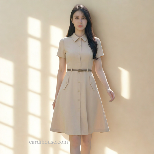 ĐẦM THIẾT KẾ DÁNG A THANH LỊCH CH-DR001