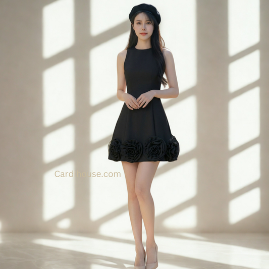 ĐẦM CỔ TRÒN THANH LỊCH CH-DR009