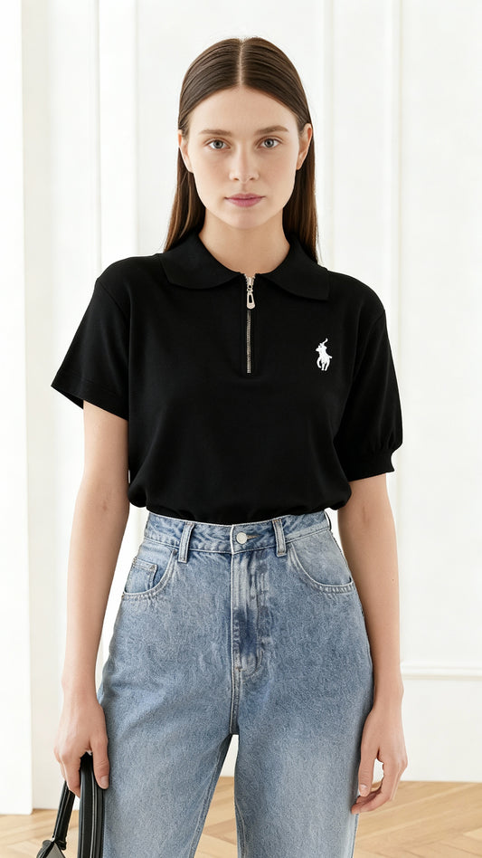 ÁO LEN POLO KHOÁ KÉO FREESIZE 40-58KG