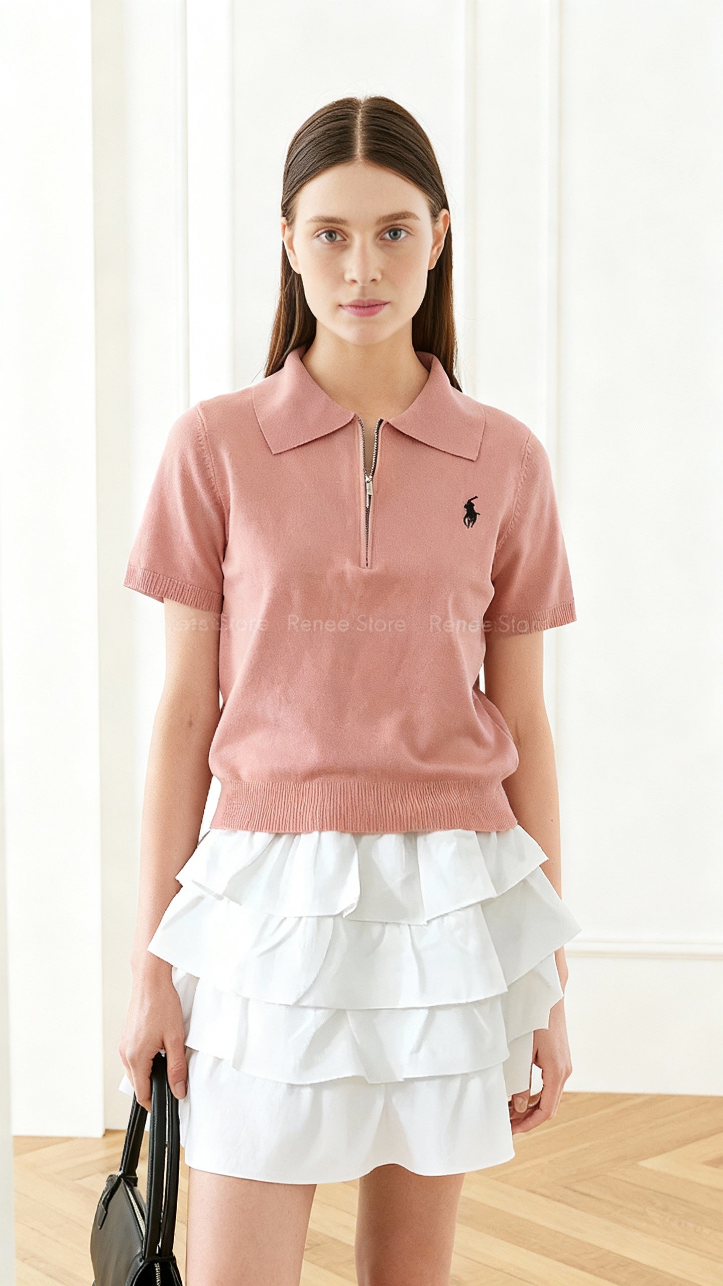 ÁO LEN POLO KHOÁ KÉO FREESIZE 40-58KG
