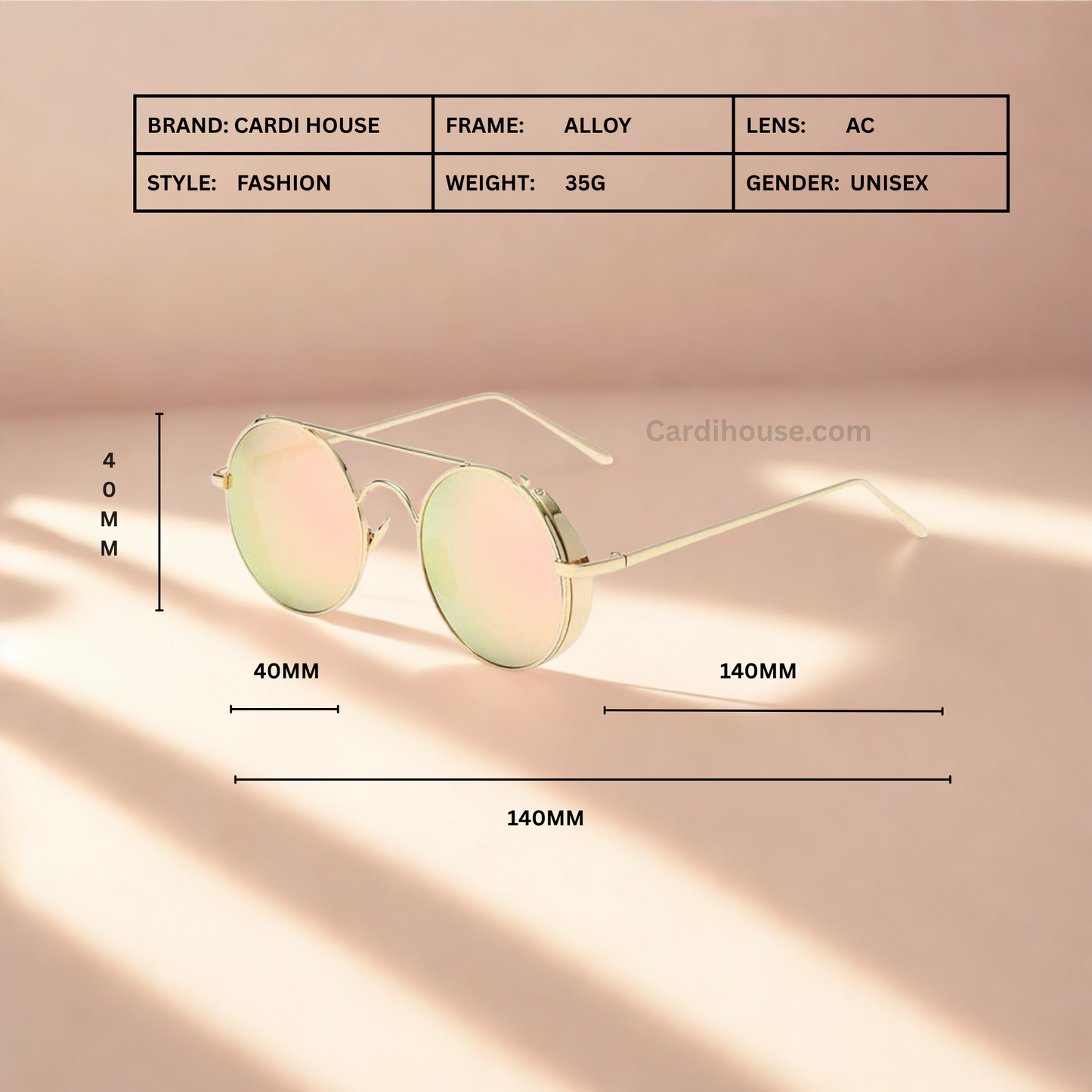 KÍNH MÁT NỮ THỜI TRANG CARDI HALO ROUND