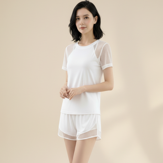 SET ĐỒ THỂ THAO NỮ TRẮNG CH-GY001