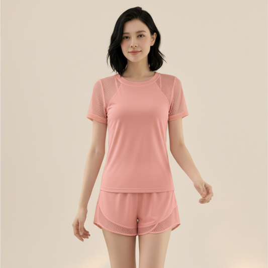 SET ĐỒ THỂ THAO NỮ MÀU HỒNG CH- GY003