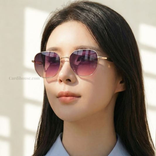 Kính mắt nữ CARDI Élan Rose sắc xám ánh tím thanh lịch
