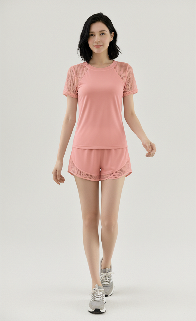 SET ĐỒ THỂ THAO NỮ MÀU HỒNG CH- GY003